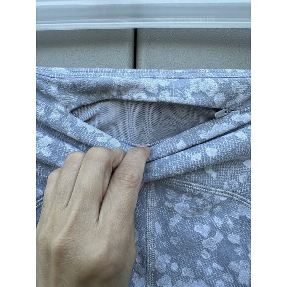 Lululemon Swift Speed HR Crop 21" Speckle Spritz Jacquard Grey Silver Leggings 6 - Picture 8 of 13